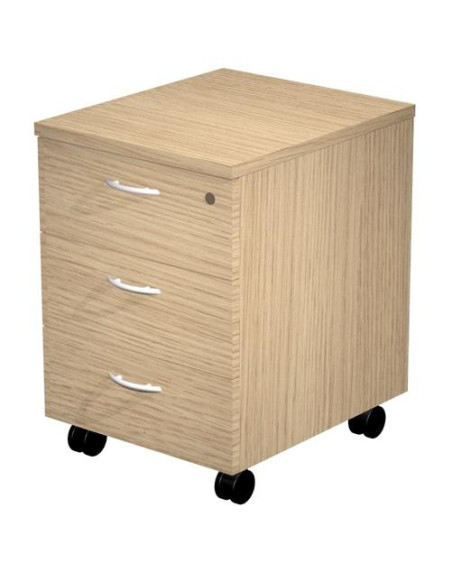ARTEXPORT CAJONERA PRESTO 3 CAJONES CRUEDAS GUÍAS METÁLICAS CERRADURA ROBLE -DESMONTADO-