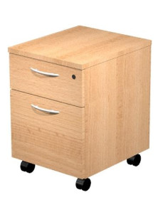 ARTEXPORT CAJONERA PRESTO 2 CAJONES CRUEDAS GUÍAS METÁLICAS CERRADURA HAYA -DESMONTADO-