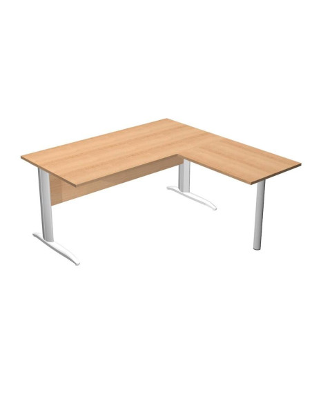 ARTEXPORT MESA ESCRITORIO PRESTO CON PATAS METAL 160  ALA LATERAL 79X60 HAYA