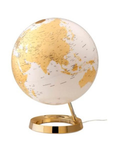 ATMOSPHERE ESFERA TERRESTRE LUMINOSA LIGHT & COLOUR METAL GOLD 30 CM CON LUZ ORO METÁLICO