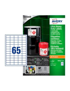 AVERY ETIQUETAS ULTRA RESISTENTES 38X212MM INKJETLÁSER CRECTOS 65 X 50H BLANCO