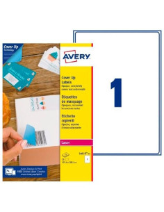 AVERY ETIQUETAS ADHESIVAS PARA ENMASCARAMIENTO 1996X2891MM LÁSER 1 X 25H BLANCO