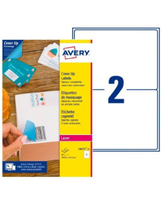 AVERY ETIQUETAS ADHESIVAS PARA ENMASCARAMIENTO 1996X1435MM LÁSER 2 X 25H BLANCO