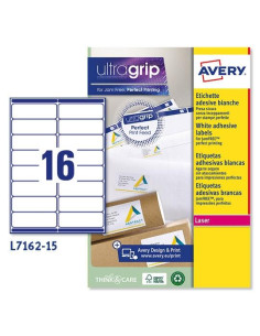 AVERY ETIQUETAS ADHESIVAS PARA ENVÍOS 991X339MM INKJETLÁSER 16 X 15H 100 RECICLADO BLANCO