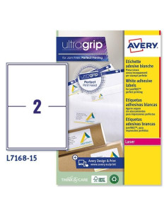 AVERY ETIQUETAS ADHESIVAS PARA ENVÍOS 1996X1435MM LÁSER 2 X 15H 100 RECICLADO BLANCO