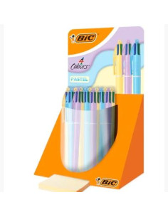 BIC BOLÍGRAFO 4 COLORES CUERPO PASTEL SURTIDOS EXPOSITOR 30 UD