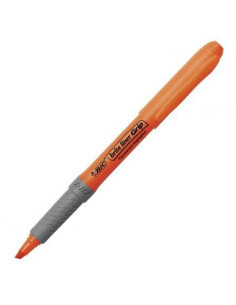BIC MARCADOR FLUORESCENTE HIGHLIGHTER GRIP PUNTA BISELADA NARANJA CAJA 12 UD
