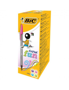 BIC BOLÍGRAFO CRISTAL FUN FASHION COLORES CAJA 20 UD