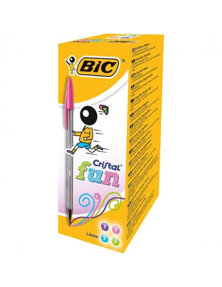 BIC BOLÍGRAFO CRISTAL FUN FASHION COLORES CAJA 20 UD