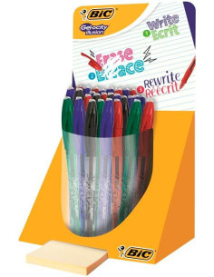 BIC ROLLER TINTA GEL BORRABLE GEL-OCITY ILLUSION CSURTIDOS BOTE EXPOSITOR 28 UD