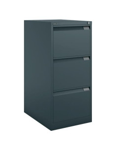 BISLEY ARCHIVADOR METÁLICO BS1633 PREMIUM 3 CAJONES FOLIO CARPETAS COLGANTES MULTIFORMATO FONDO 62CM ANTRACITA