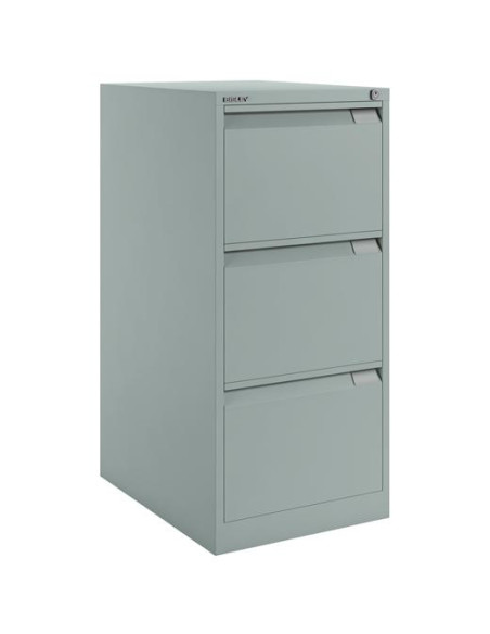 BISLEY ARCHIVADOR METÁLICO BS1633 PREMIUM 3 CAJONES FOLIO CARPETAS COLGANTES MULTIFORMATO FONDO 62CM GRIS