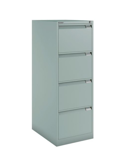 BISLEY ARCHIVADOR METÁLICO BS1643 PREMIUM 4 CAJONES FOLIO CARPETAS COLGANTES MULTIFORMATO FONDO 62CM GRIS