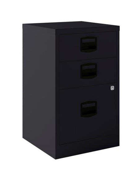 BISLEY ARCHIVADOR METALICO 2 CAJONES PERSONALES  1 CAJÓN ARCHIVO A4 FONDO 40CM ANTRACITA