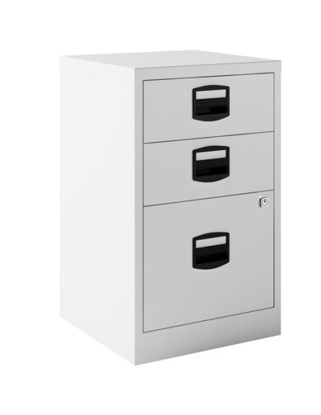 BISLEY ARCHIVADOR METALICO 2 CAJONES PERSONALES  1 CAJÓN ARCHIVO A4 FONDO 40CM GRIS