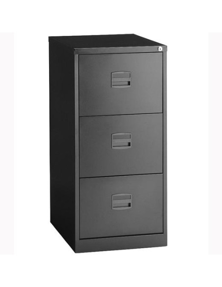 BISLEY ARCHIVADOR METALICO 3 CAJONES ARCHIVO CARPETAS COLGANTES A4 FONDO 40CM ANTRACITA
