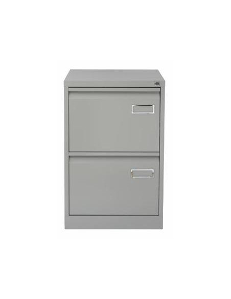 BISLEY ARCHIVADOR METALICO 2 CAJONES ARCHIVO CARPETAS COLGANTES A4FOLIO FONDO 62CM GRIS