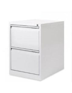 BISLEY ARCHIVADOR METALICO 2 CAJONES ARCHIVO CARPETAS COLGANTES A4FOLIO FONDO 62CM BLANCO
