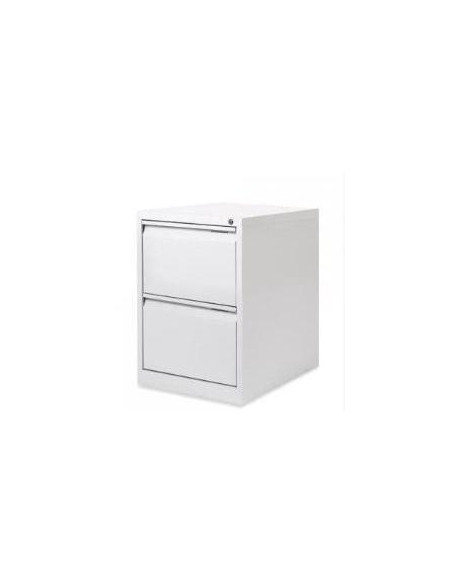 BISLEY ARCHIVADOR METALICO 2 CAJONES ARCHIVO CARPETAS COLGANTES A4FOLIO FONDO 62CM BLANCO