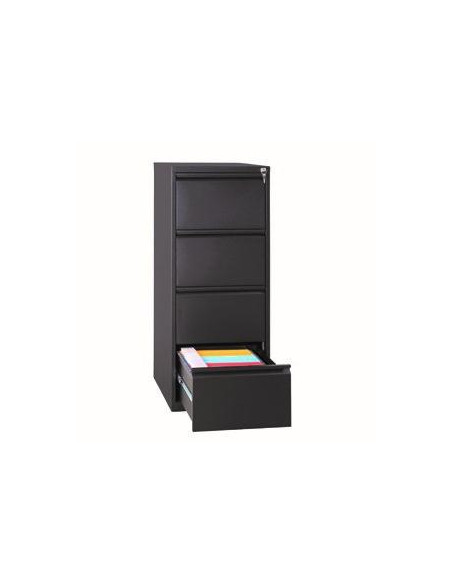ARCHIVADOR METALICO CARPETAS COLGANTES 4 CAJONES 132X46X62 CM ALTO X ANCHO X FONDO ANTRACITA MONTADO