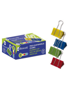 BISMARK PINZAS ABATIBLES 25MM COLORES SURTIDOS- 12 PINZAS
