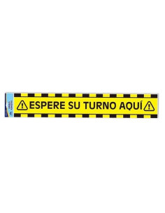 BISMARK VINILO ADHESIVO RECTANGULAR 85X14CM ESPERE SU TURNO AQUÍ