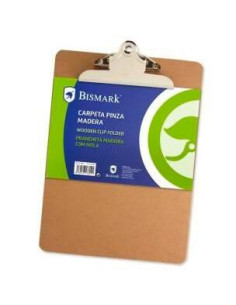 BISMARK CARPETA CON PINZA SUPERIOR FOLIO BASE DE MADERA