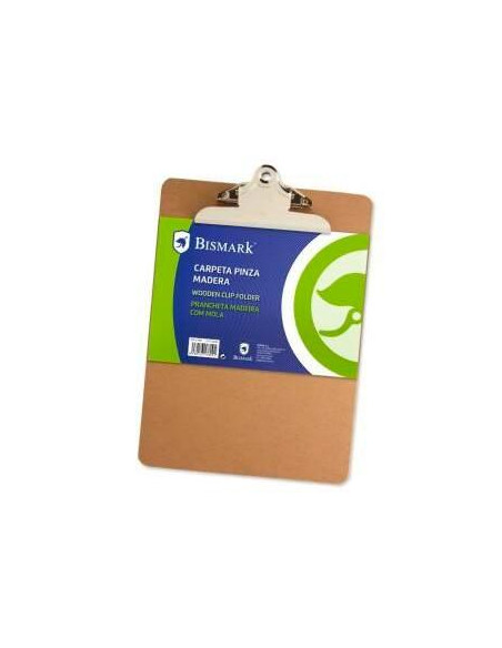 BISMARK CARPETA CON PINZA SUPERIOR FOLIO BASE DE MADERA
