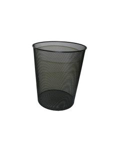 BISMARK PAPELERA DE REJILLA ALTA CAPACIDAD 18 LITROS 340X240 MM NEGRO