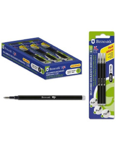 BISMARK RECAMBIO BOLÍGRAFO DE TINTA BORRABLE BLÍSTER DE 3 NEGRO
