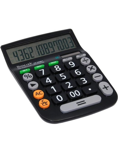 BISMARK CALCULADORA CD-2648T 12 DÍGITOS NEGRO