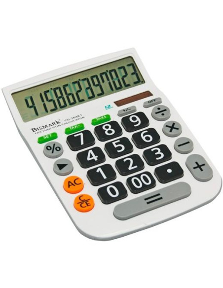 BISMARK CALCULADORA CD-2648T 12 DÍGITOS BLANCO