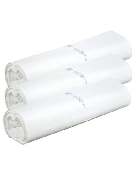 BOLSA DE BASURA DOMESTICA BELSACK G55 30L 54X60 BLANCA -ROLLO 20U-