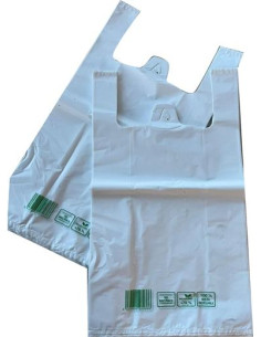 BOLSA DE CAMISETA 42X53CM 50 MICRAS 70 RECICLADO PAQUETE 1KG