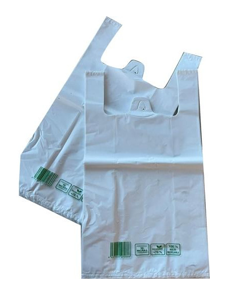 BOLSA DE CAMISETA 42X53CM 50 MICRAS 70 RECICLADO PAQUETE 1KG