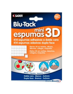 BOSTIK MASILLA ADHESIVAS 3D BLU TACK DOBLE CARA 5X5MM 414 MINI ESPUMAS