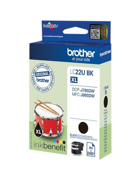 CARTUCHO INKJET BROTHER LC22UBK NEGRO DCPJ785DW 2400 PAG