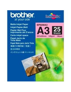 BROTHER PAPEL FOTOGRÁFICO A3 145GR INKJET PAQUETE 25H BLANCO MATE