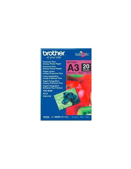 BROTHER PAPEL INKJET GLOSSY A3 20H 260GM2