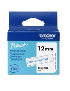 BROTHER CINTA DOMÉSTICA BTAG AZUL SOBRE TRANSPARENTE - PTN10 PTN20 PTN25BT - 12MMX4M