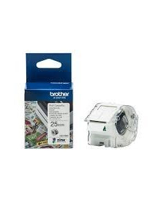 BROTHER ROLLO DE CINTA ADHESIVA ZERO INK PARA ETIQUETADORA VC500W 25CMX5M