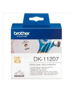 BROTHER ETIQUETAS CIRCULARES PARA CDDVD 58MM DIAMETRO - PELÍCULA PLÁSTICA 100 ETIQUETAS