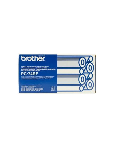 BROTHER CINTA DE TRANSFERENCIA TÉRMICA NEGRO T-72747678849496104106 RECAMBIO DE 4 BOBINAS 4 X 144 PÁGINAS