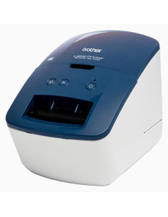 BROTHER  ETIQUETADORA - ROTULADORA ELECTRÓNICA QL-600B AZUL Y BLANCA