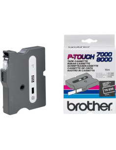BROTHER CINTA ROTULADORA LAMINADA BLANCO SOBRE NEGRO DE 12MMX8M