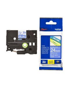 BROTHER CINTA ROTULADORA LAMINADA TEXTO BLANCO SOBRE AZUL - 24MMX8M