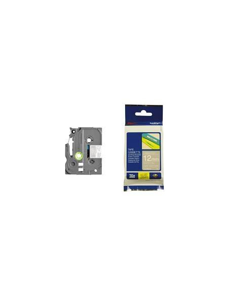 BROTHER CINTA ROTULADORA LAMINADA MATE GRIS CLARO  BLANCO - 5M 12MM