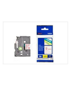 BROTHER CINTA ROTULADORA LAMINADA TEXTO ROJO SOBRE BLANCO - 9MMX8M