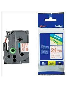BROTHER CINTA ROTULADORA LAMINADA TEXTO ROJO SOBRE BLANCO - 24MMX8M
