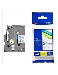 BROTHER CINTA ROTULADORA LAMINADA TEXTO AZUL SOBRE BLANCO - 24MMX8M